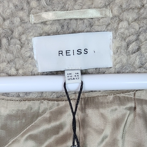 Reiss Women's Gray Wool Blend Teddy Coat size 12 - Picture 7 of 12
